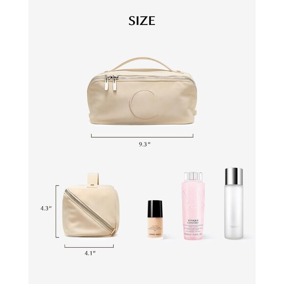 Women MF-Beige-C Large Capacity Cosmetic Travel Makeup Waterproof Portable Bag - Picture 7 of 7